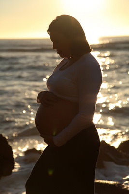 baby, pregnancy, beach, sea, water, sunrise, photography